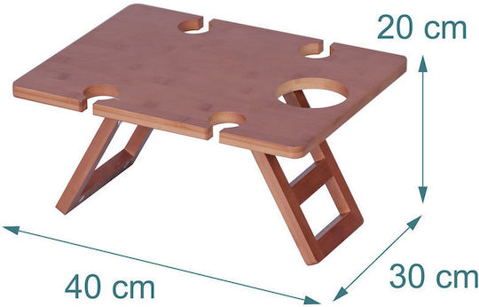 Relaxdays Bamboo Serving Tray 20x30x40cm