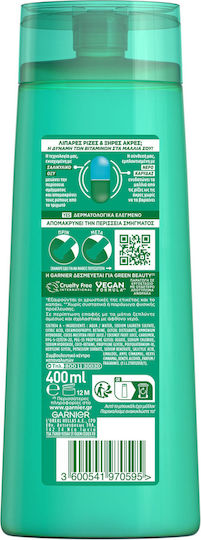 Garnier Fructis Non Stop Pure Coconut Water Σαμπουάν Αναδόμησης/Θρέψης & Ενυδάτωσης για Όλους τους Τύπους Μαλλιών 400ml