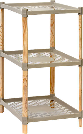 FixWood Επιδαπέδια Ραφιέρα Μπάνιου Πλαστική 45x38x79cm Μπεζ