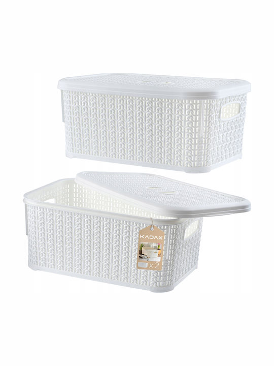 Kadax Montat pe perete Raft Baie Plastic Albă
