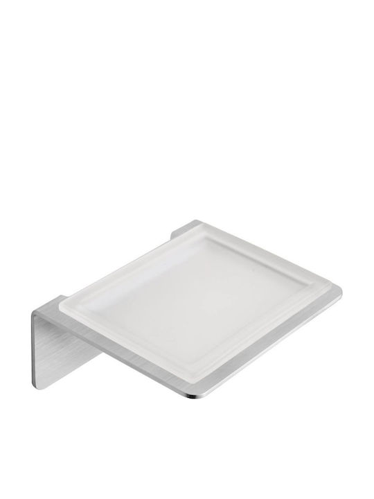 Inter Ceramic Επιτοίχια Ραφιέρα Μπάνιου Ασημί