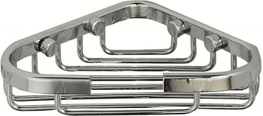 Inter Ceramic Corner Wall Mounted Bathroom Shelf Silver