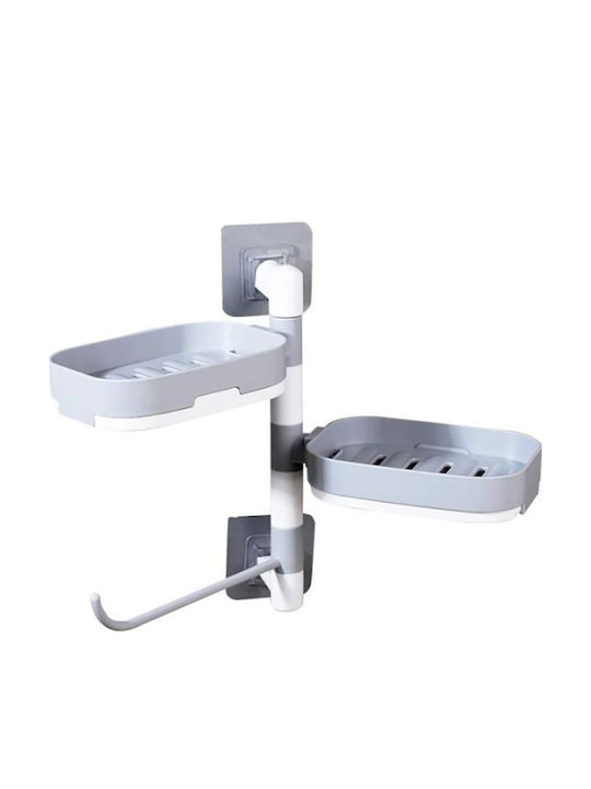 Montat pe perete Raft Baie Plastic Albă