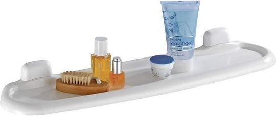 Wenko Pure Montat pe perete Raft Baie Plastic 58x14x5.5cm Albă Wenko Pure Montat pe perete Raft Baie Plastic 58x14x5.5cm Albă
