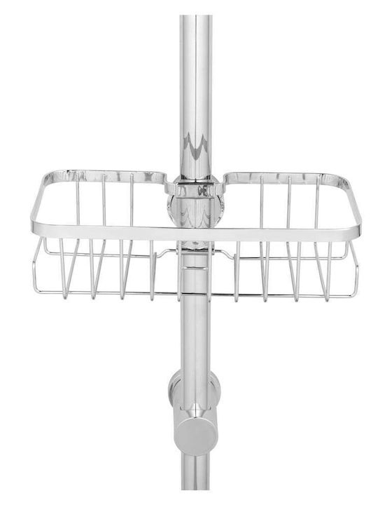 Wenko Wall Mounted Bathroom Shelf Metallic Silver
