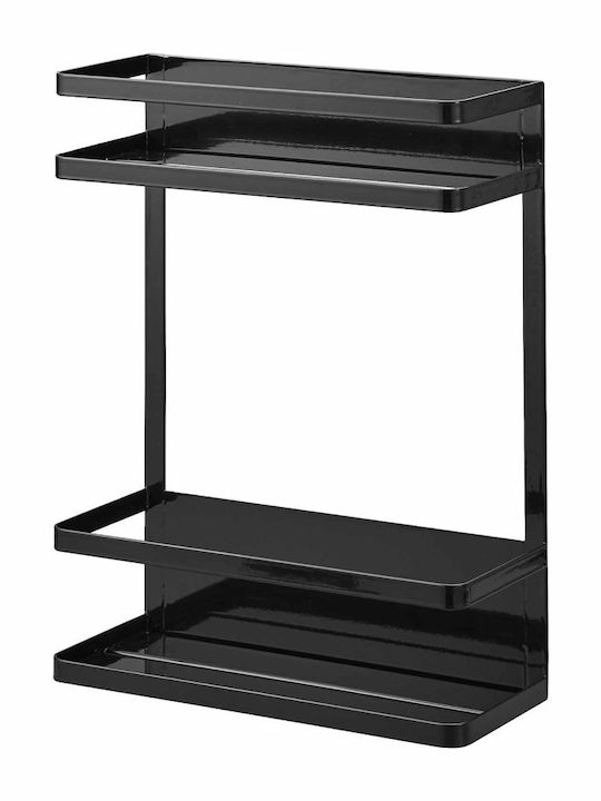 Yamazaki Επιτοίχια Ραφιέρα Μπάνιου Μεταλλική 28x11.5x40cm Μαύρη