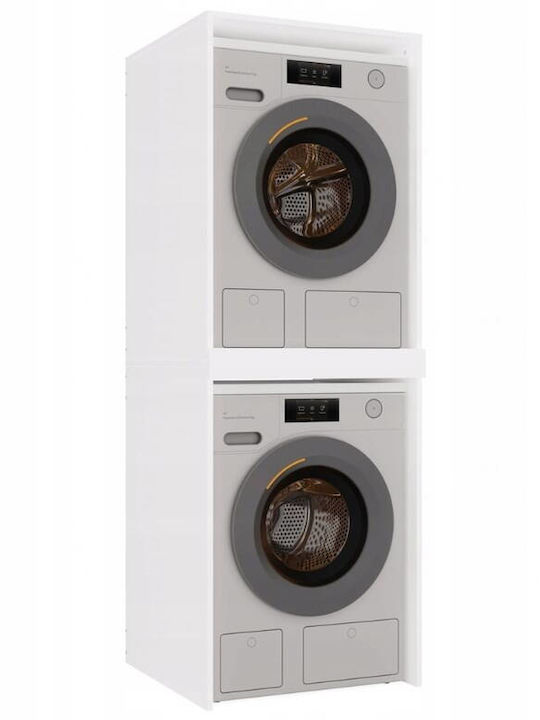 Topeshop Boden Badezimmerregal Hölzernes Weiß