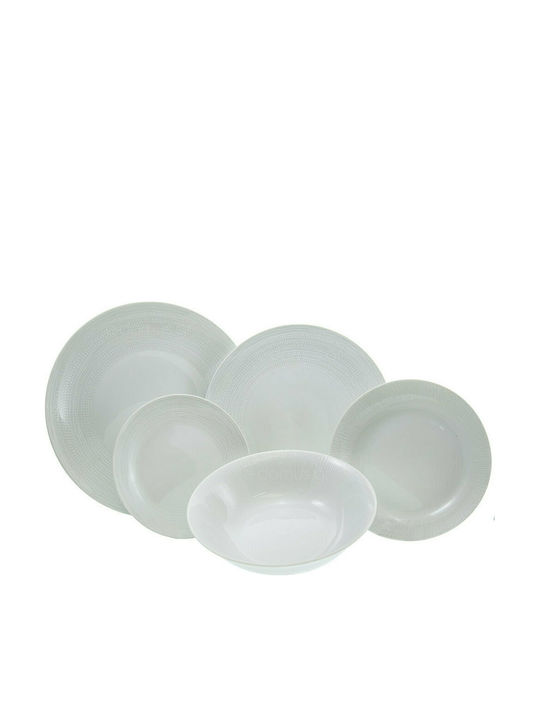 Cryspo Trio White Dream White Porcelain Dinnerware Set 25.462.40 20pcs