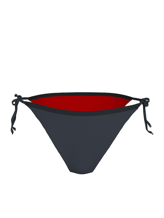 Bikinihosen Slip mit Schnürung Marineblau
