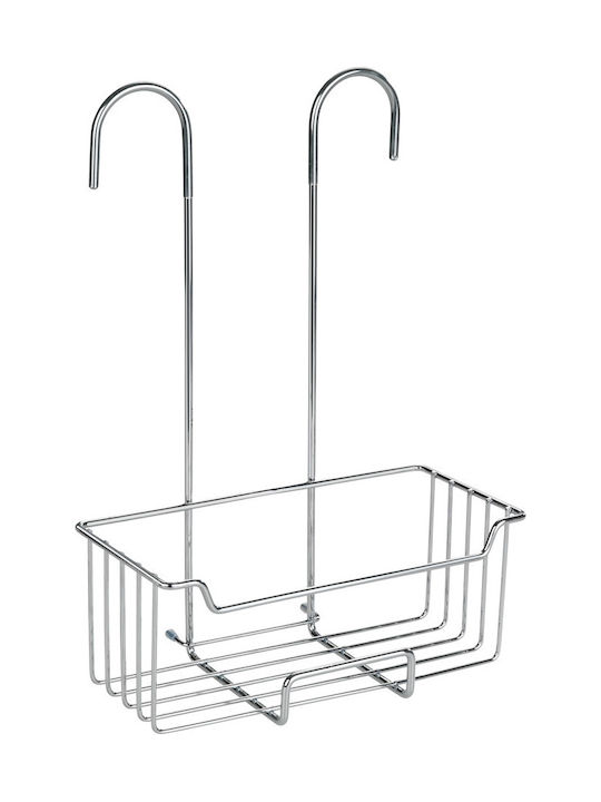 Wenko Milo Wall Mounted Bathroom Shelf Inox 25x14x36cm Silver