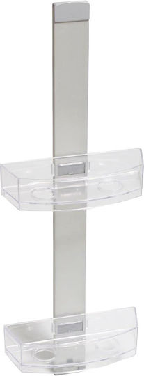 Primanova 458.N3216 Montat pe perete Raft Baie Plastic cu 2 Rafturi 25x9x68.5cm Transparentă Primanova 458.N3216 Montat pe perete Raft Baie Plastic cu 2 Rafturi 25x9x68.5cm Transparentă
