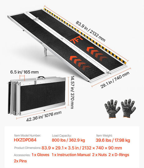 Vevor Wheelchair Ramp ZDKMJPD84YC1W7QOF001V0