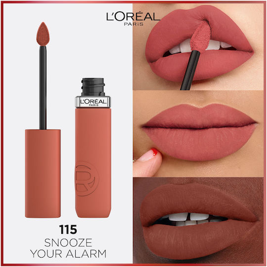 L'Oreal Paris Matte Resistance Дълготраен Течен Червило Мат 115 Snooze Your Alarm