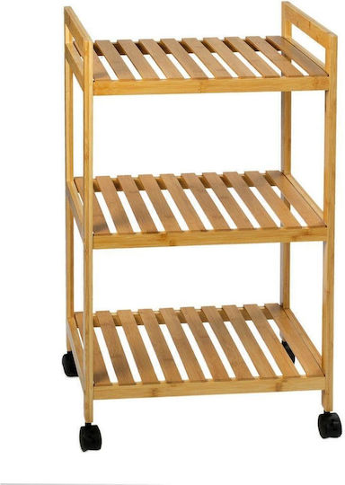 Andrea House Επιτοίχια Ραφιέρα Μπάνιου Bamboo με 3 Ράφια 46x35x74.5cm Andrea House Επιτοίχια Ραφιέρα Μπάνιου Bamboo με 3 Ράφια 46x35x74.5cm