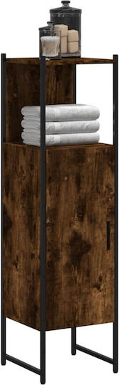 vidaXL Boden Badezimmerregal Hölzernes 33x33x120.5cm Braun