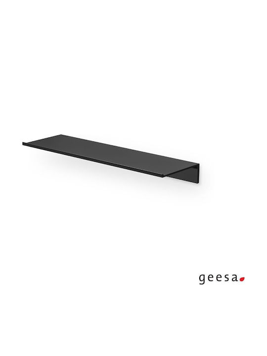 Geesa Montat pe perete Raft Baie Metal 12.5x40x4.6cm Neagră
