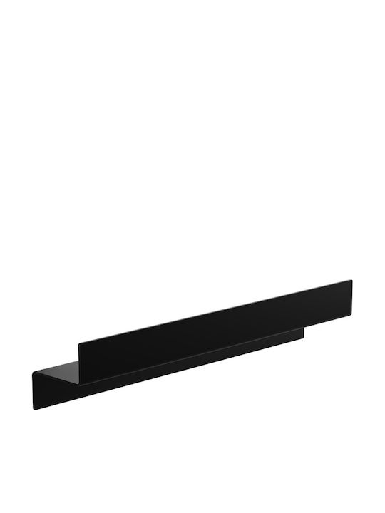 Verdi Wall Mounted Bathroom Shelf Metallic 50x9x10cm Black