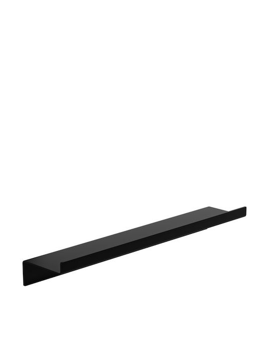 Verdi Επιτοίχια Ραφιέρα Μπάνιου Μεταλλική 50x9x7cm Μαύρη