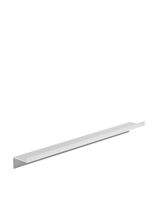 Verdi Wall Mounted Bathroom Shelf Metallic 70x9.3x7cm White