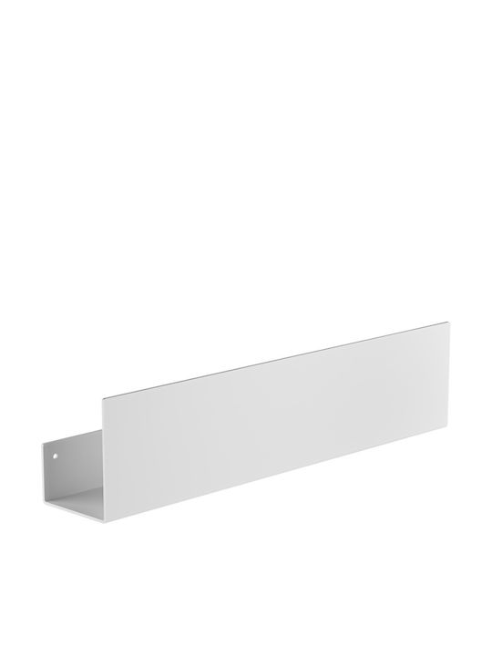 Verdi Επιτοίχια Ραφιέρα Μπάνιου Μεταλλική 50x9.3x12cm Λευκή