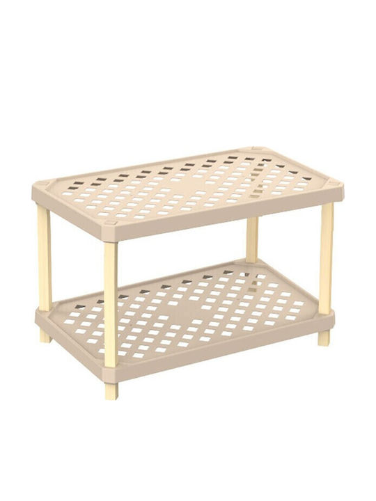 FixWood Επιδαπέδια Ραφιέρα Μπάνιου Ξύλινη 37.5x60x45cm Μπεζ