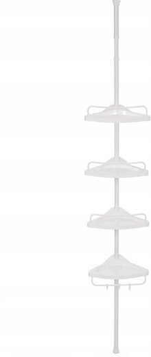 Vasagle Rafturi de baie Raft Baie Metal cu 4 Rafturi 25x25x35cm Albă