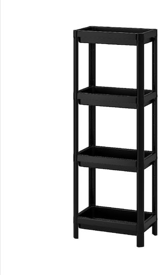 Viosarp Ραφιέρα Μπανιέρας Πλαστική με 4 Ράφια 36x23x100cm Viosarp Ραφιέρα Μπανιέρας Πλαστική με 4 Ράφια 36x23x100cm