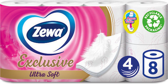 Zewa Exclusive Ultra Soft Toilet Paper 4 Ply 8 Packs