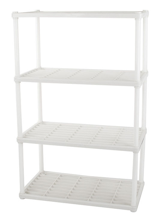 Verk Group Επιδαπέδια Ραφιέρα Μπάνιου Πλαστική 64x41x22cm Λευκή