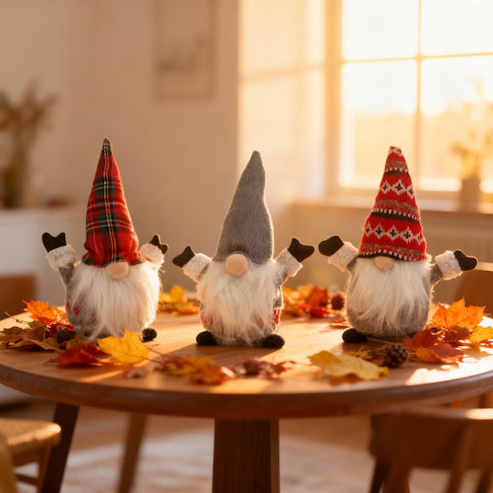 Decorațiune De Crăciun Elf Scandinav 25 Cm Figurina Textilă 3 Modele Decor Interior