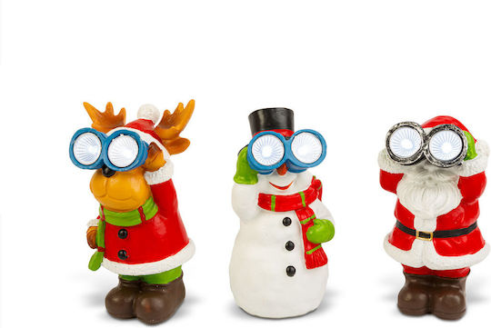Christmas Solar Decoration Led Cool White 14 Cm Snowman Reindeer Santa Claus Figurines Christmas Solar Decoration Led Cool White 14 Cm Snowman Reindeer Santa Claus Figurines