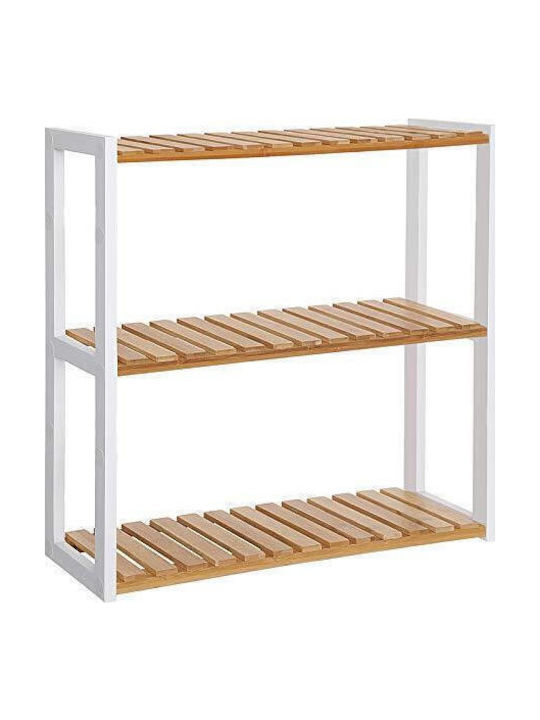 Songmics An der Wand montiert Badezimmerregal Bamboo 60x15x54cm