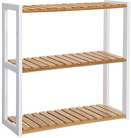 Songmics An der Wand montiert Badezimmerregal Bamboo 60x15x54cm