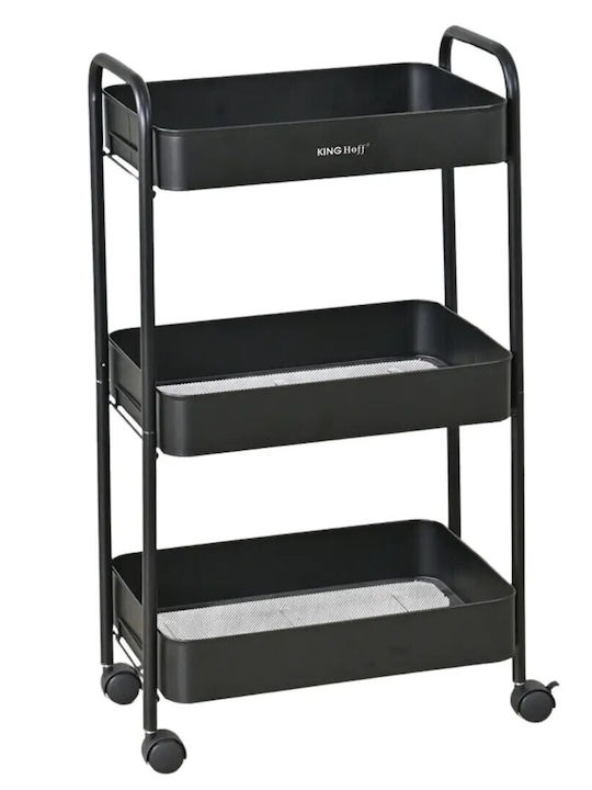 KING Hoff Floor Bathroom Shelf Metallic Black