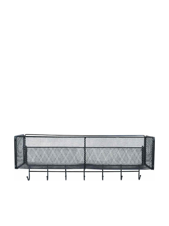 Uncle George Wall Mounted Bathroom Shelf Metallic 40x14x15cm Black
