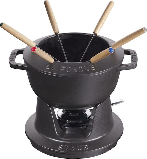 Staub Σκεύος για Φοντύ με Ρεσώ από Μαντέμι Μαύρο 18x18εκ.