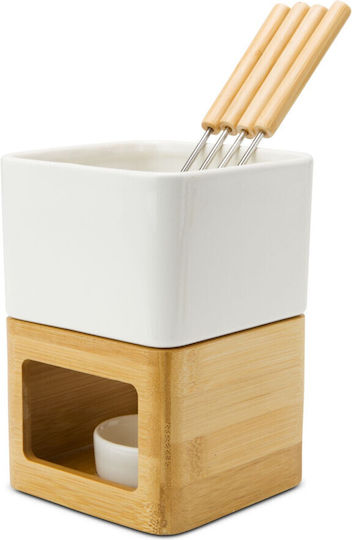 Rominox Schiuvă pentru Fondue cu Lumină de Ceai Ceramică pentru 11 Persoane 11x15cm
