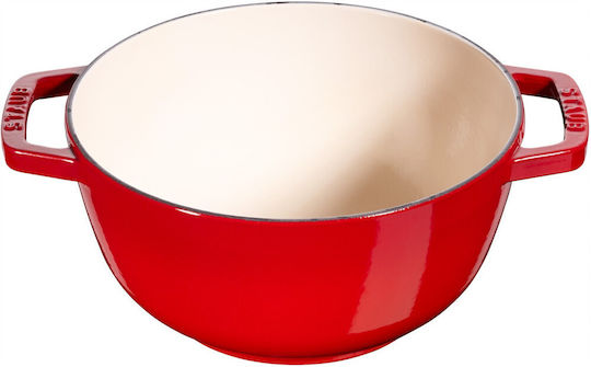 Staub Fondue Pot with Tea Light Red 11.6x20.7x26.7cm
