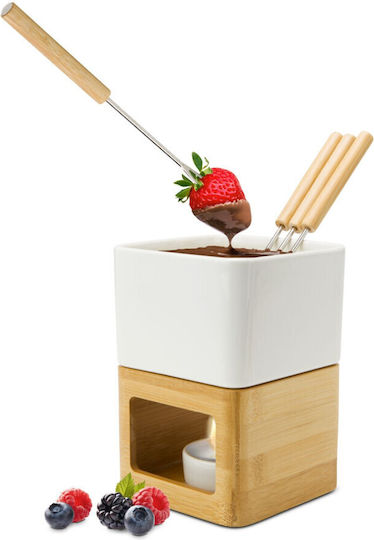 Rominox Schiuvă pentru Fondue cu Lumină de Ceai Ceramică pentru 11 Persoane 11x15cm