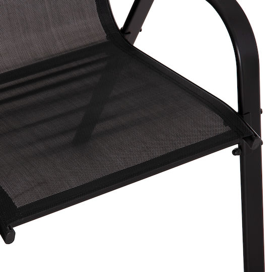Outdoor Dining Set Bruno 5pcs Black