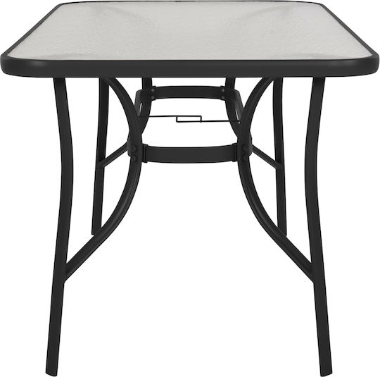 Outdoor Dining Set Bruno 5pcs Black