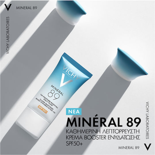 Vichy Mineral 89 Light 72ωρη Ενυδατική Λεπτόρρευστη Κρέμα Προσώπου Ημέρας με SPF50 κατά των Ατελειών με Υαλουρονικό Οξύ 50ml