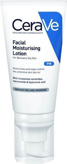 CeraVe PM Light 24ωρη Ενυδατική Λοσιόν Προσώπου Νυκτός με Υαλουρονικό Οξύ & Νιασιναμίδη 52ml