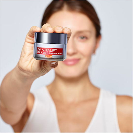 L'Oreal Paris Revitalift Filler Creme Gesicht Tag mit SPF50 50ml