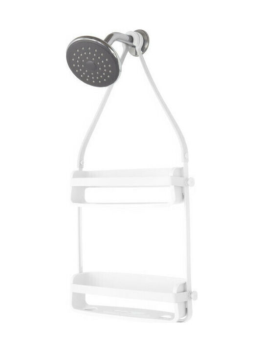 Umbra Wall Mounted Bathroom Shelf Plastic with 2 Shelves 31.8x9.5x64.8cm White