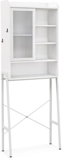 Costway Boden Badezimmerregal Metallisch 63x29x170cm
