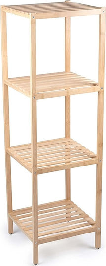 ArteLibre Rafturi de baie Raft Baie Bambus cu 4 Rafturi 33x32x108.5cm Maro