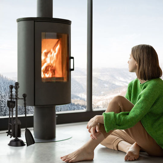 Relaxdays Fireplace Tool Set With Black Stand Holder