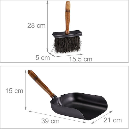 Relaxdays Set De Unelte Și Accesorii Pentru Șeminee Maro