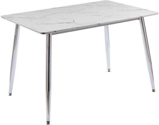 Oslo Κουζίνας White Marble 120x70x75εκ.